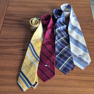 Vintage Men's Tie Set - Yellow, Red, Blue, White